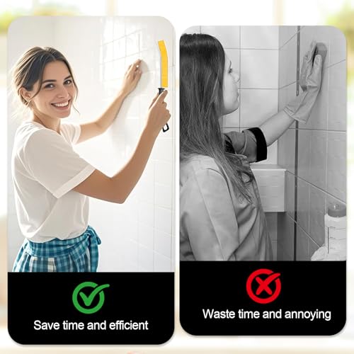 2 PCS Cleaning Gap Brush Set Narrow Crevice Scrub Brush with Stiff Bristles Handle Detail Cleaning Brushes for Home,White,Yellow - color: White,yellow