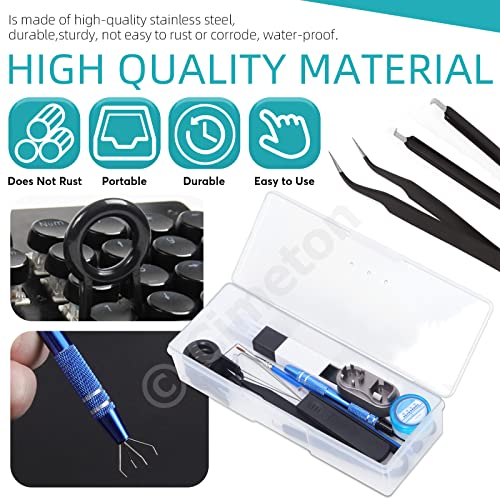 13Pcs Keyboard Lube Kit Keyboard Tools with Tweezers Keycap Puller Remover, Switch Opener, Switch Puller, 4-Claw Grabber, Grease and Lube Brush Cleaning Brush for Mechanical Keyboard