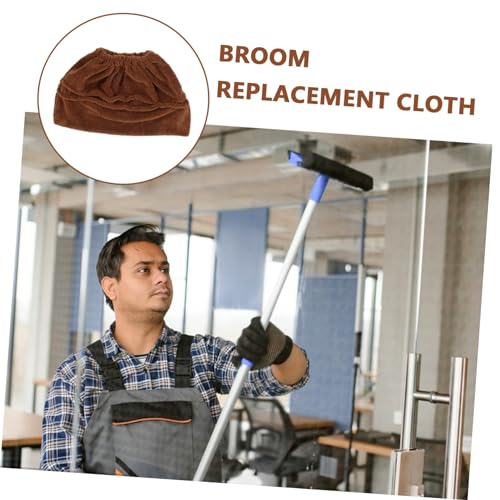Hemoton 1pc Broom Cloth Cover Washable Sweeping Broom Cover for Household Cleaning Easy to Install Reusable Mop Cloth for Dust and Hair Removal Compatible with All Types