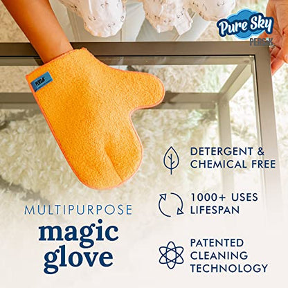 persik Pure-Sky Microfiber Glove Dusting Mitt - Ultra Microfiber Cleaning Cloth Glove - JUST ADD Water No Detergents Needed - Use for Cleaning Furniture, Home - style: Ultra Microfiber Glove / Mitt