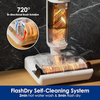 Tineco Floor ONE Stretch S6 Cordless Wet Dry Vacuum Cleaner, 180°Lay-Flat Smart Vacuum Mop&Floor Cleaning Solution 33.8 OZ