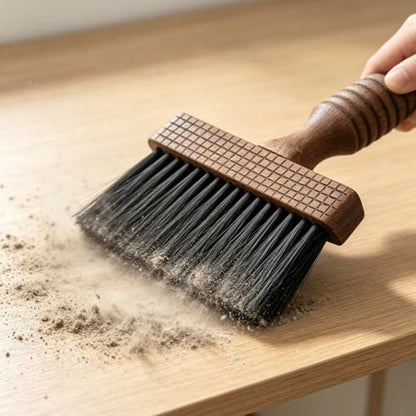Stiff Bristle Wooden Handle Cleaning Brush, Multi-Purpose Hand Brush for Coffee Grounds, Nail Dust, Neck Duster, Countertop & Keyboard