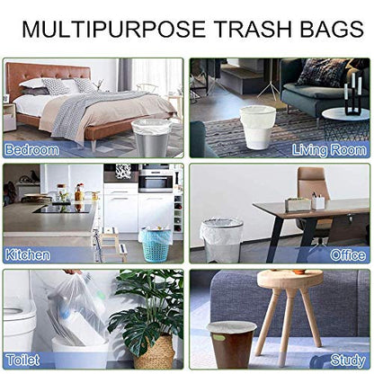 Small Trash Bags, Magesh 4 Gallon Trash Bag/Small Garbage Bags, Strong Wastebasket Liners for Bathroom Bedroom Office Trash Can, Clear 200 Counts - style: 4 Gallon 200 Transparent