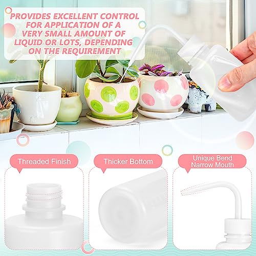 Valchoose Professional 2PCS 150ML Lash Water Bottle Squeezer, 5.1oz Tattoo Wash Bottle No Need to Squeeze Hard, Easy to Carry Plastic Wash Bottle for Eyelashes, Cleaning(Translucent White) - color: White, size: 2x150ml