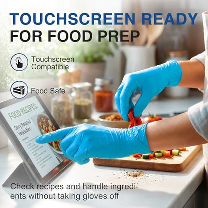 Schneider Medical Nitrile Exam Gloves, 4 mil, Powder-Free, Latex-Free, Disposable Gloves for Cleaning and Food Prep - size: Medium