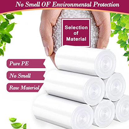 4 Gallon 180pcs Small Clear Trash Bags Strong Garbage Bags, Bathroom Trash Can Bin Liners, Plastic Bags for Office, Waste Basket Liner, Fit 12-15 Liter, 3.5,4,4.5 Gal（Clear 180） - color: Clear, size: 180 Count (Pack of 1)