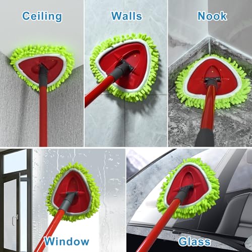 Mop Replace Head for O Cedar, Spin Mop Heads Replacements for Ocedar Easywring 1 Tank Spin Mop, Chenille Duster for Ocedar Mop Include 3 Pack Microfiber Chenille Mop Pad for Ocedar Spin Mop - size: Mop Heads for Ocedar 1 Tank Spin Mop