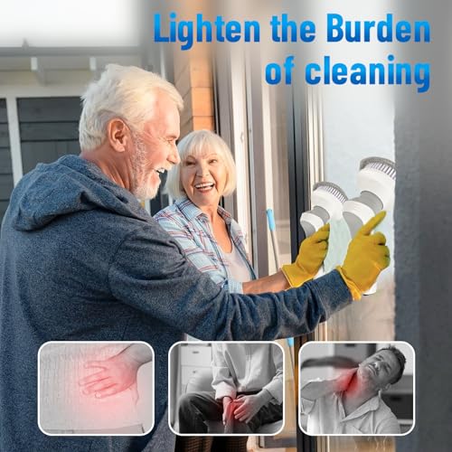 CITRICACID Electric Spin Scrubber Upgraded Battery, Cordless Shower Scrubber with 8 Scrub Brush, 2 Speed with Adjustable Extension Handle,Scrubber for Bathroom Bathtub Tile Floor