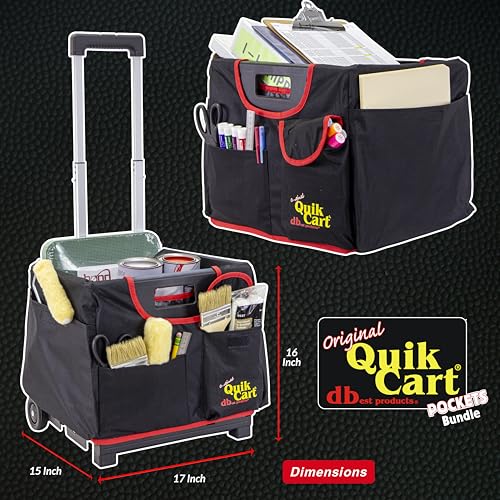 dbest Products Quik Cart Pockets Bundle Sport Rolling Crate - color: Black, style: Sport Bundle