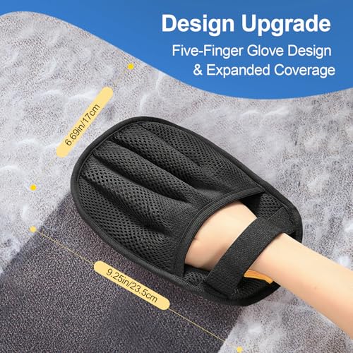 Pet Hair Removal Tool for Cats & Dogs, 2025 New Upgraded Electrostatic Gloves for Pet Hair, Reusable Pet Hair Remover Tool for Couch, Furniture, Carpet, Curtain & Car Seat (Blue) - color: Blue