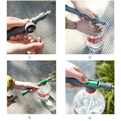 Handheld Bottle Sprayer Adjustable Mist Nozzle Pressurized Atomizing Spray Head Watering Can Attachment Garden Irrigation Sprayer for Plants Cleaning Alcohol Disinfection and Home Gardening Use