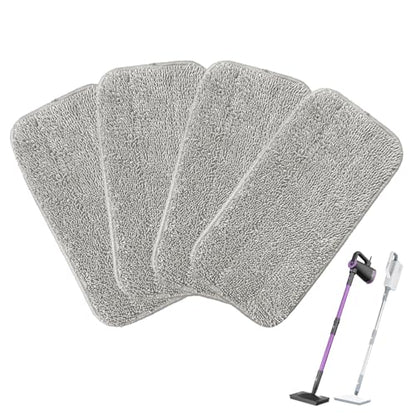 4 Packs Steam Mop Pads for SLSM-001 Steam Cleaner Handheld 6-in-1 Multi-Function Washable, Reusable Microfiber Steam Mop Cloth Replacement Mop Pads