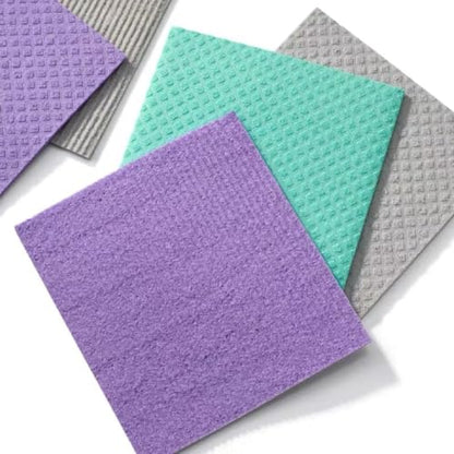 Reusable Cleaning Cellulose Sponge Cloths Absorbent Wipes Clean Kitchen Car Dish Eco-Friendly Dishcloth Hand Towel Auto - 1pack (5pcs) - style: 5pcs - Vacuum
