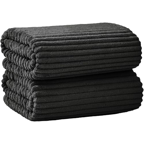 Oversized Bath Sheets 40x80 Inches Extra Large Bath Towels for Adults Super Soft Quick Dry Highly Absobent Microfiber Shower Towels for Bathroom, Pool, Gym, Yoga Towel (Black, 2Piece) - color: Black, size: 2Piece Bath Sheet