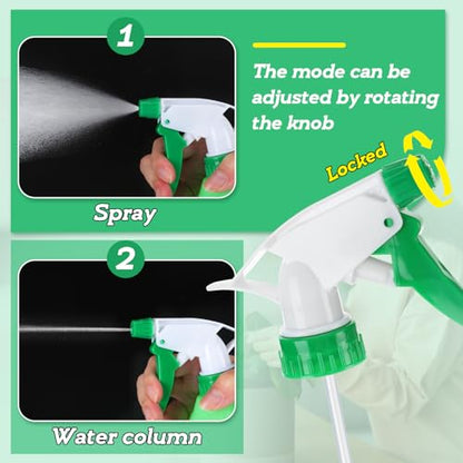 6Pcs Spray Bottle Replacement Nozzle- Reusable Quality Trigger Spray Nozzles with Mist Stream Sprayer, Fit Standard 28/400 Neck 32oz, 16oz, 8oz Bottles for Garden Home Kitchen Office Gifts, Green - color: Green