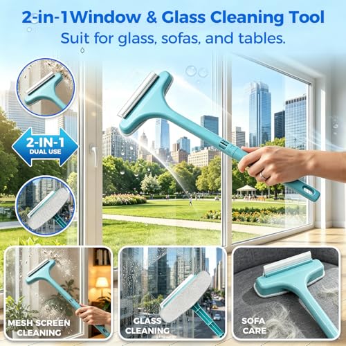 Window Track Cleaning Brush, 2-in-1 Groove Cleaning Tool with 3 Replaceable Pads, Multifunctional Gap Brush for Window Sills Sliding Door Tracks Corners, Household Dust Removal Cleaning Kit