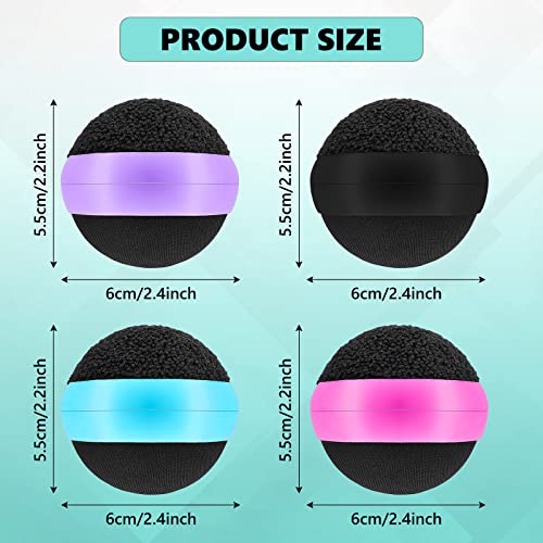 Suclain 4 Pack Screen Cleaner Balls Car Phone Screen Cleaning Cleaner Ball Microfiber Touch Cleaning Ball for Easter Computer Laptop Phone Monitor(Black, Blue, Rose Red, Purple) - color: Black, Blue, Rose Red, Purple