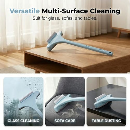 Window Screen Cleaning Brush, 2026 New 2 in 1 Mesh Cleaner Brush, Window Screen Cleaner Tool with Squeegee, Multifunctional Screen Brush, Double Sided Wet & Dry Dual Use (White Green) - color: White Green