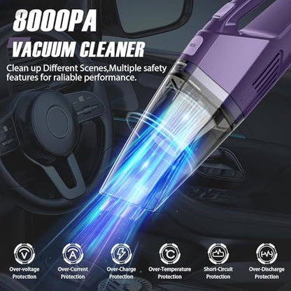 Handheld Vacuum Cordless — 3-In-1 Hand Held Vacuum Rechargeable With 8KPa Suction, Lightweight 1.7 Lbs Handheld Vac, Quick Dust Removal & Cleaning Tool With Accessories Storage For Car, Kitchen & Home