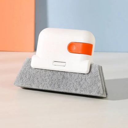 Window Sill Sliding Door Track Gap Cleaning Brush Handheld Cleaning Tool (Orange) - color: Orange