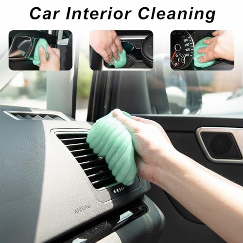 ASFSKY Car Cleaning Gel (5 Pack) Cleaning Putty Universal Dust Cleaning Car Interior Cleaner Keyboard Dust Remover Car Slime Gifts for Men Women Girl - color: Soft green 5 packing
