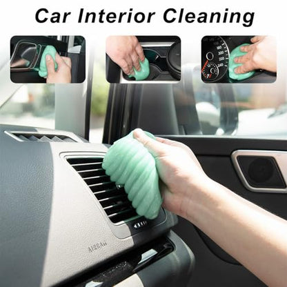 ASFSKY Car Cleaning Gel (5 Pack) Cleaning Putty Universal Dust Cleaning Car Interior Cleaner Keyboard Dust Remover Car Slime Gifts for Men Women Girl - color: Soft green 5 packing