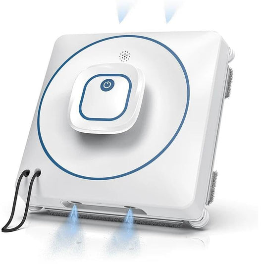 Window Cleaner Robot with 4 Cleaning Modes, 8000Pa Suction Dual Direction Auto-Spray Window Cleaner, Intelligent Path, Edge Detection, Remote Control, 15-Stage Anti-Fall System for Windows