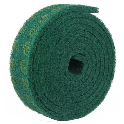 Cuttable Scouring Pad Roll,Thickened Scrubbing Pad for Kitchen Cleaning, Metal Rust Removal, Surface Polishing, Sanding(Green,70×17mm 2Roll) - size: 70×17mm 2Roll