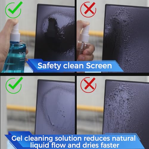 TV Screen Cleaner, Non-Drip Touchscreen Spray with Wiper for CD Disc Laptop Phone Tablet Computer Lens(200ml) - color: 200mlx1