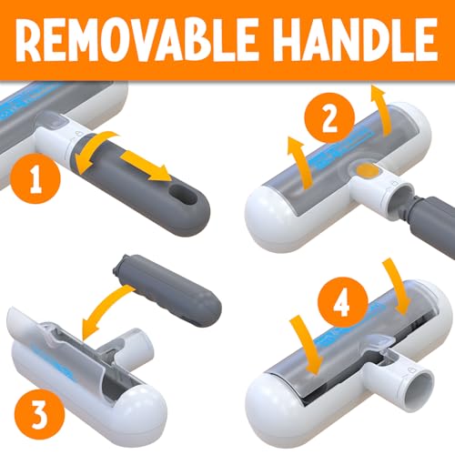 Travel Pet Hair Removal Tool & Rug Gripper – Portable Fur Remover and Anti-Slip Rug Tape to Keep Floors Clean and Secure