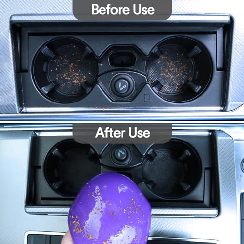 PULIDIKI Car Cleaning Gel Clean Putty, Universal Car Interior Cleaner Slime, Perfect Cleaning Kit Supplies, Auto Detailing Tools Accessories, Dust Remover Gifts for Men Women Purple (70g) - size: Purple 1 Bag (70g)