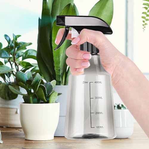 Spray Bottle, 500ml Refillable Sprayer Bottle with Adjustable Nozzle and 2 Modes, Empty Cleaning Solution Container, Mist/Stream,Thickened Version,Water Plants,for Cleaning Solutions, Oils, Hair, Cook - color: Gray