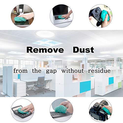 ASFSKY Keyboard Cleaning Gel Keyboard Cleaner Adheres to Dust and Debris in The Crevices of The Keyboard, Also Suitable for Car Interior Cleaning, Office Cleaning, Electronics Cleaning - color: Green