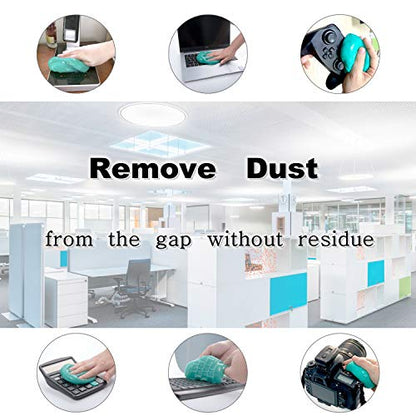 ASFSKY Keyboard Cleaning Gel Keyboard Cleaner Adheres to Dust and Debris in The Crevices of The Keyboard, Also Suitable for Car Interior Cleaning, Office Cleaning, Electronics Cleaning - color: Green