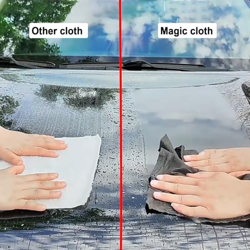 Thickened Magic Cleaning Cloth, 2026 New Streak-Free Reusable Glass Cleaning Cloth Rags, Lint-Free Absorbent Microfiber Towels for Cars, Kitchen, Window, Mirrors (5, 20x20 in) - size: 20x20 in