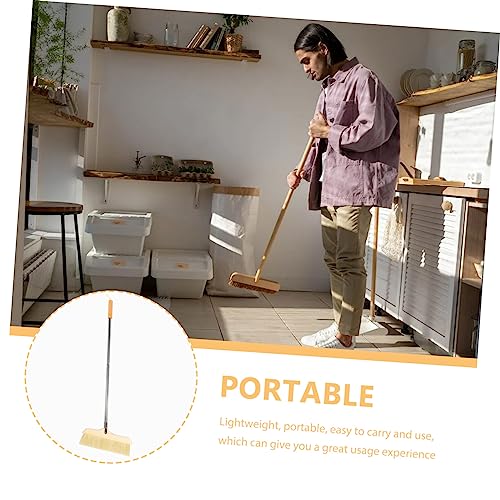 Wood Broom Long Handle Bristle Broom Soft Bristles Tile Surface Heavy Duty Cleaning Brush