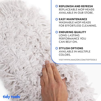 Commercial Dust Mop – 18 Inch Floor Sweeper for Hardwood, Reusable Cotton Mop Head, Extendable Handle, Dry Mop for Floor Cleaning & Janitorial Supplies - size: 18x5 Inch (Pack of 1)