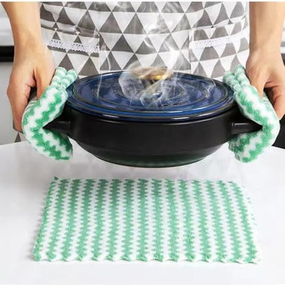 21 Pack Kitchen Towels Dish Towels Microfiber Cleaning Cloths – Ultra-Soft, Absorbent & Reusable 10" x 10" Lint Free Cloths Microfiber Cleaning Rags Reusable Washcloths for Furniture, Car, Tea, Bowl.