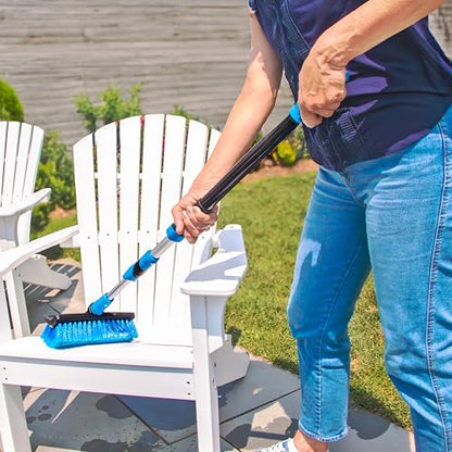 Unger Professional Lock-On EZ Extend Pro Telescopic Pole, Extension 2.6’ to 5.3’, Telescoping Pole for Floor & Surface Cleaning, Use with Lock-On Brushes and Broom Head Cleaning Tools, Indoor/Outdoor