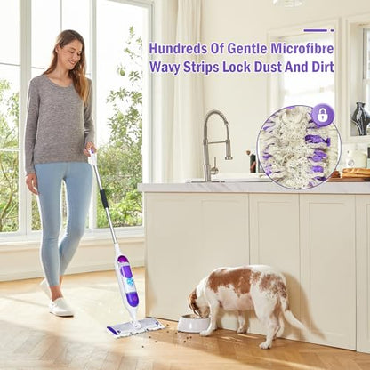 40 Pack Disposable Refill Pads for Power Mop™ Multi-Surface and for PowerMop™ Wood Mop, Repalcement Spray Mopping Pads for All Safe Floors - size: 40*Purple