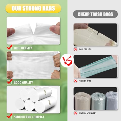 13 Gallon Tall Kitchen Trash Bags Unscented,1.1 Mil,Clear,110 Ct | Leakproof,Heavy Duty,Strong Garbage Can Liners,White,Fit 38 - 50 Liter Waste Bins,for Home Office Household Use - color: Clear-13 Gal-110
