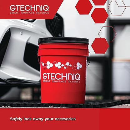 Gtechniq Bucket with Lid 20L | Includes Dirt Trap and Gamma Seal Lid, for Cleaning Car