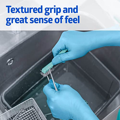 Medline CS Pro 16” Cuff Nitrile Exam Gloves, 50 Count, Medium, Powder Free, Disposable, Not Made with Natural Rubber Latex, Longer Cuff, Thicker Glove for Extra Protection - size: Medium