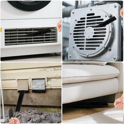 Dryer Vent Cleaner Kit, 2 Pack Dryer Lint Brush, 30 Inch Long Flexible Lint Remover, Refrigerator Coil Cleaning Brush, Home Essentials (Long-Style + Short-Style) - size: Long-style + Short-style
