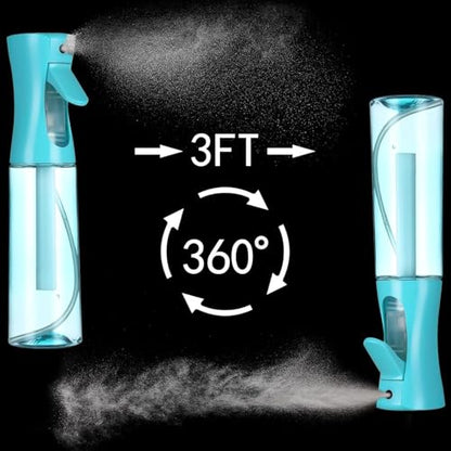Spray Bottle For Hair,Continuous Spray Bottle, Empty Spray Bottles – Recycled Hair Misting Sprayer for Styling, Cleaning, Plants, Barbers (Blue) - color: Blue