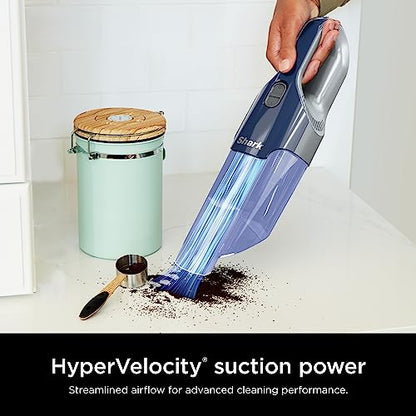 Shark CH701 Cyclone PET Handheld Vacuum with PetExtract Hair, 8" Crevice Tool, HyperVelocity Suction, Navy Blue/Grey (Renewed)