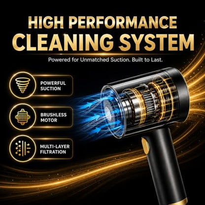 Portable Car Vacuum Cleaner, High-Power Cordless Handheld Vacuum, Rechargeable Mini Vacuum Cleaner for Car, Home & Office