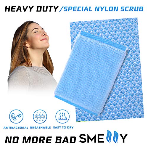 Nylon Cleaning Scrub Pad 12 Pack,Long-Lasting and Reusable Dishwashing Sponge,All-Purpose Scouring Pads Sponge for Kitchen,Bathroom