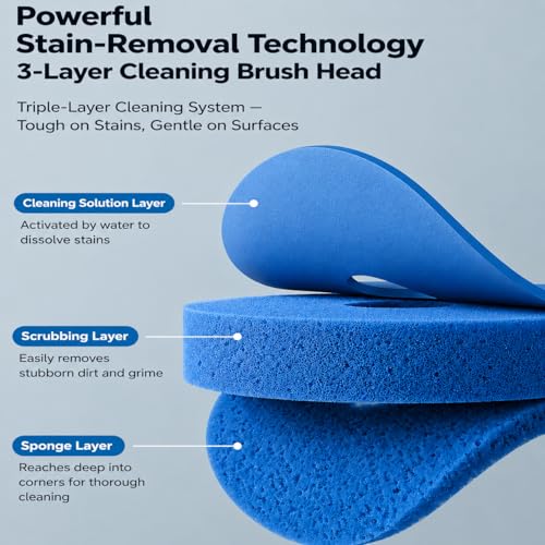 Disposable Toilet Brush, Toilet Bowl Cleaner Brush with 24 Wand Cleaner Refills, Wall Mounted Toilet Brush and Holder Set for Bathroom Deep Cleaning and Hygienic