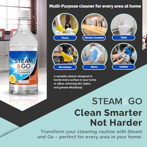 Steam & Go Multi-Purpose Cleaner Spray with Oxy Power for Multi-Surfaces - Removes Stains, Eliminates Odors, & Degreases - Orange Scent, 32 oz - size: 32 Fl Oz (Pack of 1)